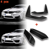 For 2015-2020 BMW F80 F82 F83 M3 M4 Real Carbon Fiber Front Bumper Body Splitter Spoiler Lip 2PCS