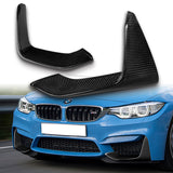 For 2015-2020 BMW F80 F82 F83 M3 M4 Real Carbon Fiber Front Bumper Body Splitter Spoiler Lip 2PCS