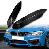 For 2015-2020 BMW F80 F82 F83 M3 M4 Real Carbon Fiber Front Bumper Splitter Canard Lip 2PCS