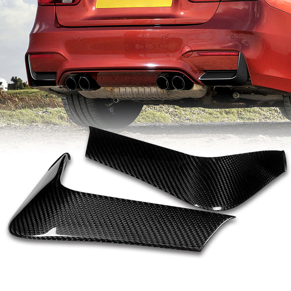 For 2015-2020 BMW F80 F82 F83 M3 M4 Real Carbon Fiber Rear Bumper Body Splitter Spoiler Lip 2PCS