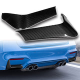 For 2015-2020 BMW F80 F82 F83 M3 M4 Real Carbon Fiber Rear Bumper Body Splitter Spoiler Lip 2PCS