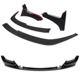 For 2012-2018 BMW 6-Series F06 F12 F13 M-Sport Front Bumper Splitter Spoiler Lip 4PCS -Painted Black