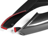 For 2012-2018 BMW 6-Series F06 F12 F13 M-Sport Front Bumper Splitter Spoiler Lip 4PCS -Carbon Fiber Look