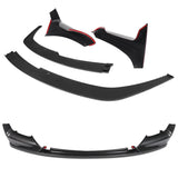 For 2012-2018 BMW 6-Series F06 F12 F13 M-Sport Front Bumper Splitter Spoiler Lip 4PCS -Carbon Fiber Look