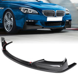 For 2012-2018 BMW 6-Series F06 F12 F13 M-Sport Front Bumper Splitter Spoiler Lip 4PCS -Carbon Fiber Look