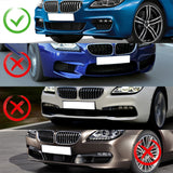 For 2012-2018 BMW 6-Series F06 F12 F13 M-Sport Front Bumper Splitter Spoiler Lip 4PCS -Painted Black