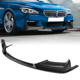 For 2012-2018 BMW 6-Series F06 F12 F13 M-Sport Front Bumper Splitter Spoiler Lip 4PCS -Unpainted Matte Black