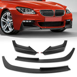 For 2012-2018 BMW 6-Series F06 F12 F13 M-Sport Front Bumper Splitter Spoiler Lip 4PCS -Unpainted Matte Black