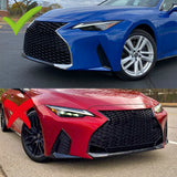 For 2021-2024 Lexus IS300 IS350 Base V-Style 3-PCS Carbon Look Front Bumper Lip