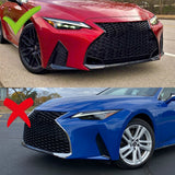 For 2021-2024 Lexus IS350 IS500 F-Sport V-Style 3-PCS Painted Black Front Bumper Lip