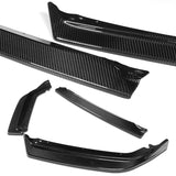 For 2021-2022 Honda Accord Sedan Carbon Fiber Front Bumper Body Splitter Spoiler Lip 3PCS