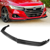 For 2021-2022 Honda Accord Sedan Carbon Fiber Front Bumper Body Splitter Spoiler Lip 3PCS