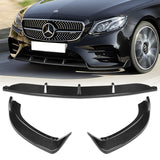 For 2017-2020 Mercedes E-Class Sport W213 Carbon Fiber Front Bumper Body Splitter Spoiler Lip 3PCS