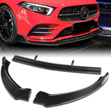 For 2019-2023 Mercedes A-Class AMG W177 Carbon Fiber Front Bumper Body Splitter Spoiler Lip 3PCS