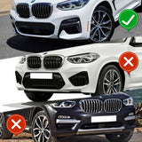 For 2018-2021 BMW X3 X4 G01 G02 M-Sport Unpainted Matte Black Front Bumper Body Splitter Spoiler Lip 3PCS