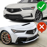 For 2023-2024 Acura Integra TR-Style Carbon Fiber Front Bumper Lip Spoiler 3PCS