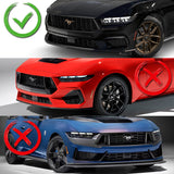 For 2024-2025 Ford Mustang ECO Unpainted Matte Black Front Bumper Splitter Spoiler Lip 3PCS