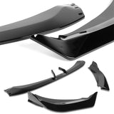 WP-Style Front Bumper Splitter Spoiler Lip 3PCS For 2024-2025 BMW 5-Series G60 G61 M-Sport -Painted Black