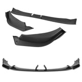 WP-Style Front Bumper Splitter Spoiler Lip 3PCS For 2024-2025 BMW 5-Series G60 G61 M-Sport -Painted Black