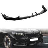 WP-Style Front Bumper Splitter Spoiler Lip 3PCS For 2024-2025 BMW 5-Series G60 G61 M-Sport -Painted Black