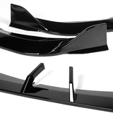 WP-Style Front Bumper Splitter Spoiler Lip 3PCS For 2024-2025 BMW 5-Series G60 G61 M-Sport -Painted Black