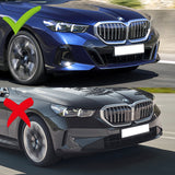 WP-Style Front Bumper Splitter Spoiler Lip 3PCS For 2024-2025 BMW 5-Series G60 G61 M-Sport -Carbon Fiber Look