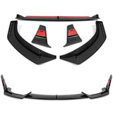 For 2014-2021 BMW 2-Series F22 F23 Base Front Bumper Splitter Spoiler Lip 5PCS -Painted Black