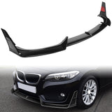 For 2014-2021 BMW 2-Series F22 F23 Base Front Bumper Splitter Spoiler Lip 5PCS -Painted Black