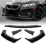 For 2014-2021 BMW 2-Series F22 F23 Base Front Bumper Splitter Spoiler Lip 5PCS -Painted Black