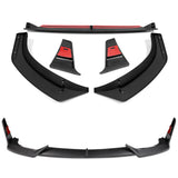 For 2014-2021 BMW 2-Series F22 F23 Base Front Bumper Splitter Spoiler Lip 5PCS -Carbon Fiber Look