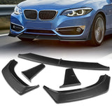 For 2014-2021 BMW 2-Series F22 F23 Base Front Bumper Splitter Spoiler Lip 5PCS -Carbon Fiber Look