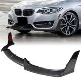 For 2014-2021 BMW 2-Series F22 F23 Base Front Bumper Splitter Spoiler Lip 5PCS -Carbon Fiber Look