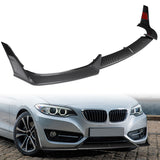 For 2014-2021 BMW 2-Series F22 F23 Base Front Bumper Splitter Spoiler Lip 5PCS -Carbon Fiber Look