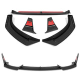 For 2014-2021 BMW 2-Series F22 F23 Base Front Bumper Splitter Spoiler Lip 5PCS -Unpainted Matte Black