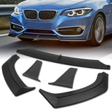 For 2014-2021 BMW 2-Series F22 F23 Base Front Bumper Splitter Spoiler Lip 5PCS -Unpainted Matte Black