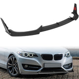 For 2014-2021 BMW 2-Series F22 F23 Base Front Bumper Splitter Spoiler Lip 5PCS -Unpainted Matte Black