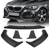 For 2014-2021 BMW 2-Series F22 F23 Base Front Bumper Splitter Spoiler Lip 5PCS -Unpainted Matte Black