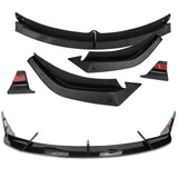 For 2016 - 2021 Tesla Model X Front Bumper Splitter Spoiler Lip 5PCS -Painted Black