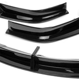 For 2016 - 2021 Tesla Model X Front Bumper Splitter Spoiler Lip 5PCS -Painted Black