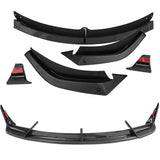 For 2016 - 2021 Tesla Model X Front Bumper Splitter Spoiler Lip 5PCS -Carbon Fiber Look