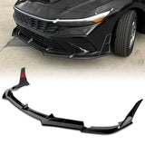 For 2024-2025 Hyundai Elantra Base Front Bumper Splitter Spoiler Lip 5PCS -Painted Black