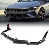 For 2024-2025 Hyundai Elantra Base Front Bumper Splitter Spoiler Lip 5PCS -Carbon Fiber Look