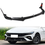 For 2024-2025 Hyundai Elantra Base Front Bumper Splitter Spoiler Lip 5PCS -Carbon Fiber Look