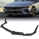 For 2024-2025 Hyundai Elantra Base Front Bumper Splitter Spoiler Lip 5PCS -Unpainted Matte Black