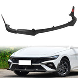 For 2024-2025 Hyundai Elantra Base Front Bumper Splitter Spoiler Lip 5PCS -Unpainted Matte Black