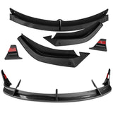 For 2022 - 2025 Tesla Model X Front Bumper Splitter Spoiler Lip 5PCS -Carbon Fiber Look