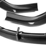 For 2022 - 2025 Tesla Model X Front Bumper Splitter Spoiler Lip 5PCS -Carbon Fiber Look