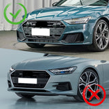 For 2019 - 2024 Audi A7 S7 S-Line Front Bumper Splitter Spoiler Lip 5PCS -Unpainted Matte Black