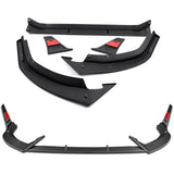 For 2024 - 2025 Nissan Sentra Front Bumper Splitter Spoiler Lip 5PCS -Carbon Fiber Look Painted