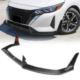 For 2024 - 2025 Nissan Sentra Front Bumper Splitter Spoiler Lip 5PCS -Carbon Fiber Look Painted